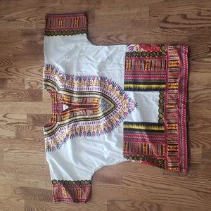 (S) Big Mama 100% Cotton Cottagecore Notch Neck Bohemian Traditional Coastal